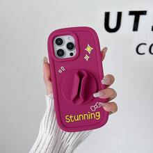 3D Lip Gloss Holder Mirror Makeup Phone Case For Apple 17 Series New Silicone Phone Case - Red - View 11