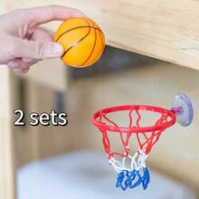 Mini Basketball Hoop Set - No Drill Hanging Basketball Hoop, Office Desk Sports Toy, Basketball Accessories, Desktop Game, Office Desk Decor, Basketball Training Tool, Sports Accessories, Fun & Durable, Suitable For Home Entertainment, Stress Relief, Sports Games, Basketball Court Equipment, Indoor Sports, Wall Decor, Office Supplies, Game Gifts, Sports Gifts, Gifts For Men, Personalized Gifts - Multicolor - View 9
