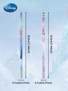 Disney 12支迪士尼官方授权冰雪奇缘艾莎双色可爱卡通铅笔套装，防断笔芯带橡皮头，高性价比绘画考试文具办公用品，圣诞节生日礼物，送给朋友和家人 - 彩色 - 查看 3