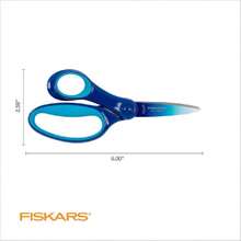 - Tijeras para zurdos de 15 cm, para niños de 8 a 11 años, azul degradado y turquesa,40964397 - Multicolor - Ver 5