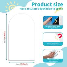 Arch Magnetic Whiteboard & Chalkboard Wall Sticker (2 Sizes) Self-Adhesive Dry Erase Board For Kids Home Office - B--white - View 13