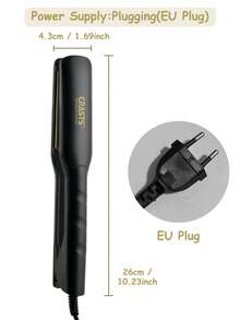 CRASTS 2-In-1 Straightening & Curling Hair Iron, Ceramic Flat Iron For Straightening, Curling, And Bangs, No Damage To Hair - Black - View 4