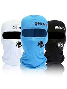 1/2/3pcs Unisex Solid Color Balaclava Face Mask, Suitable For Daily Use, Outdoor Travel, Hiking, Skiing, Cycling - Multicolor - View 15