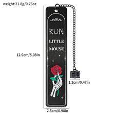 Dark Romance Bookmark Gift: Dark Romance Themed Metal Bookmark, Black Bookmark, For Book Lovers, Reading List Gift. - Square - View 9