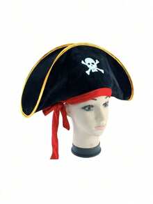 节日服装帽子套装 - 水手帽、海盗帽、望远镜、眼罩、骷髅帽、海盗角色扮演、派对、庆典 - 彩色 - 查看 2