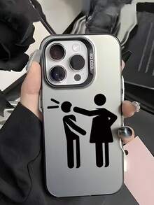 1 chiếc ốp lưng điện thoại cao cấp tối giản họa tiết 2D ngộ nghĩnh, thời trang, chống trượt, cảm giác cầm nắm sang trọng, phù hợp với Apple 17/16/15/14/13/12/11 Pro Max và Galaxy S23/S22/S21 và A54/A53/A52/A34/A15 Series, một món quà tuyệt vời dành cho đồng nghiệp, bạn bè, gia đình, người yêu hoặc chính bạn vào dịp sinh nhật, năm mới, ngày Valentine, Ramadan, Lễ Phục Sinh. - màu đen - Xem 2