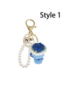 1 件小巧钩织玫瑰花束钥匙扣，珍珠钥匙扣，白色蝴蝶结编织，花束钥匙扣，花束包挂件背包挂饰，钥匙吊坠，情人节、毕业典礼、婚礼宾客、闺蜜、女友、周年纪念日、婚礼、返校季、海滩、海边、度假、母亲节、夏季、新年、斋月、开斋节或感恩节的完美礼物。 - 彩色 - 查看 13