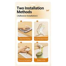 Cat-Shaped Painless No-Drill Desk Edge Hook, Suitable For Student Desks, Multi-Function Bag Hanger - A - View 9