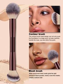 8PCS Makeup Tools Set Including:7PCS Makeup Brush Set+1pc Storage Bag - Multicolor - View 3