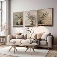 1 Stück gerahmte Leinwandkunst, Olivenbaum und Vintage Vase Leinwanddruck, moderne Wanddekoration, geeignet für Wohnzimmer, Schlafzimmer, Büro, Nahost-Heimdekoration, Raumdekoration Ästhetik, Retro-Bauernhaus-Stil dekorativer Poster, Frühlingsdekoration - Olivenbaum - Übersicht 3