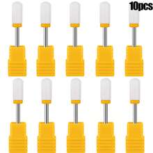 1/5/10 Pcs Safety Ceramic Nail Drill Bits, Suitable For Fast Nail Grinding, Gel Polish Removal, Manicure And Pedicure Tools, Electric Nail Drill File - Yellow - View 8