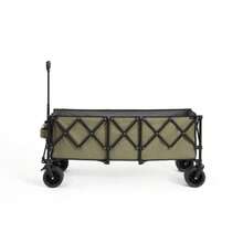 Break 220 LB Folding Extension, Heavy-Duty 300-Liter Folding Multi-Functional Garden Cart With Large All-Terrain Beach Wheel And Cup Holder. - Military Green - Army Green - View 1