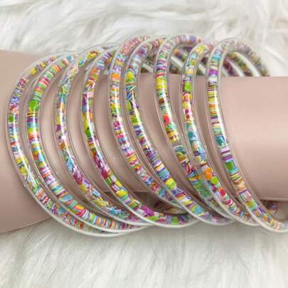 5 st/set mode gelé armband för kvinnor månstjärnor hjärt runt berlocker armband