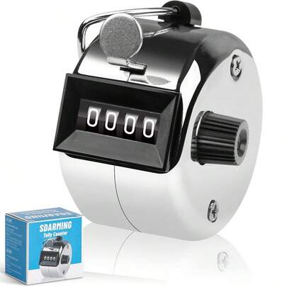 4자리 휴대용 기계식 계수기, , 뜨개질, 낚시, 스포츠, 골프 및 순위 지정을 위한 클릭 소리가 나는 금속 수동 카운팅 클릭커