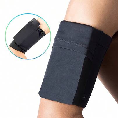 1个户外运动轻便腕带，适合男女跑步和徒步旅行锻炼，附赠一个可存放手机、钥匙卡和物品的收纳袋。