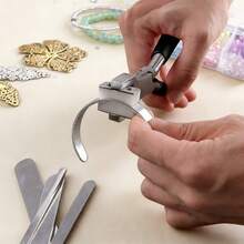 KLONKEE 1 Set Wrist Stamp Kit, Includes 1 Printing Tool And 24 Blank Aluminum Wrist Stamps, Suitable For Jewelry Making And Curved Metal Stamping Tool Set - Multicolor - View 8