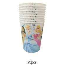 88pcs Cartoon Princess Theme Tableware Set, Including 7-Inch Plates, 9-Inch Plates, Hanging Flags, Napkins And Tablecloth, Suitable For Various Occasions Like Festivals, Parties And Gatherings - Multicolor - View 10