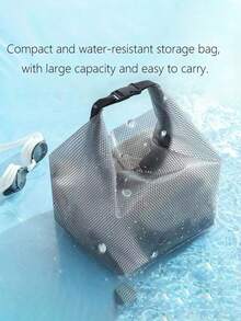 1pc Multi-Functional Snap Makeup Bag, Handheld Toiletry Bag, Snap Makeup Pouch, Large Capacity Waterproof Travel Bag - Multicolor - View 1