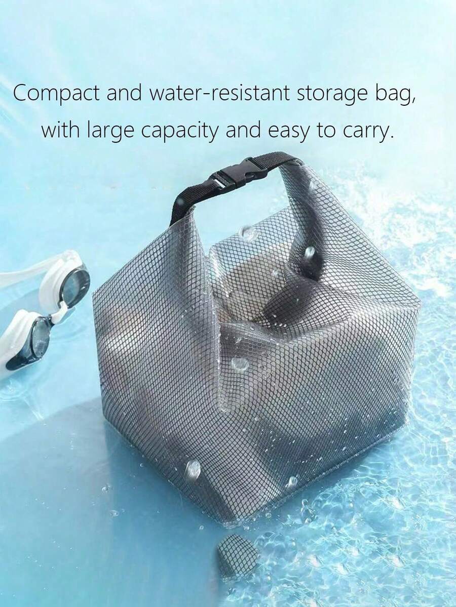 1pc Multi-Functional Snap Makeup Bag, Handheld Toiletry Bag, Snap Makeup Pouch, Large Capacity Waterproof Travel Bag - Multicolor - View 1