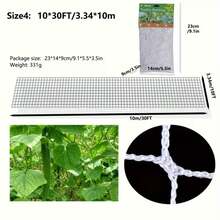 1pc Polyester White Square Grid Trellis Net, Plant Climbing Vine Net, Square Grid For Climbing Plants, Vegetables, Fruits And Flowers - 1PC - View 7