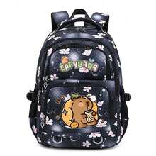 Capybara Cute Campus Backpack, Fashion Lightweight Travel Backpack, Ergonomic Design School Bag, Handbag, Casual Bag For Back To School Season,Large-Capacity Multi-Layer Pencil Case,Back To School Supplies Essentials Office Supplies Valentine's Day Gifts - Multicolor - View 9