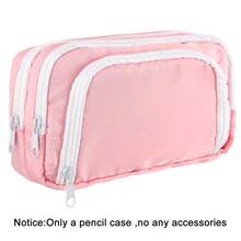 Large Capacity Multi-Layer Pencil Case, Student Pencil Bag, School Stationery Box, Cosmetic Storage Pouch - Beige - View 4