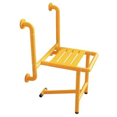 Folding Shower Seat, Wall Mounted Stable Support Shower Chair With Support Feet, NonSlip Bathroom Stool Up 150 Kg Bath Seat