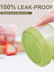 1个便携式迷你酱料罐 | 可重复使用的PP材质调味容器，适用于番茄酱、沙拉酱和各种调味料 - 非常适合野餐、露营、旅行和上班携带 - 是美食爱好者和户外运动爱好者的理想礼物，厨房小工具，颜色随机 - 彩色 - 查看 3