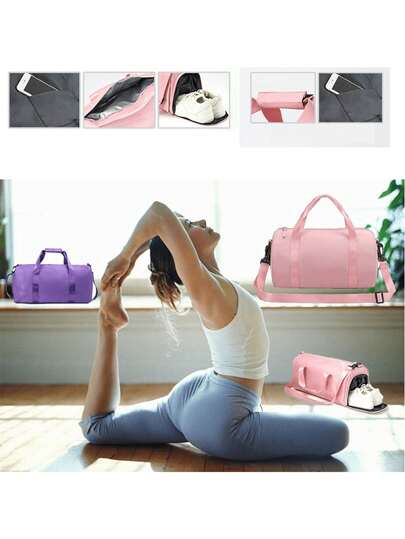 1pc Fashion Dance Bag Yoga Latin Ballet Fitness Sports Bag Clothes And Shoes Storage Waterproof Crossbody Bucket Bag