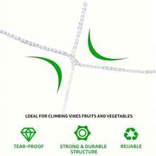 1pc Polyester White Square Grid Trellis Net, Plant Climbing Vine Net, Square Grid For Climbing Plants, Vegetables, Fruits And Flowers - 1PC - View 6