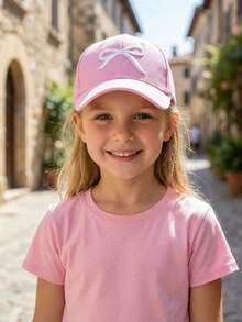 1pc Girls Embroidered Bow Baseball Cap, All-Season Baseball Cap - 1PC - View 7