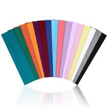 女士发带，防滑柔软棉质发圈，弹性面料，适合瑜伽、跑步、户外运动等，16条装 - 多色 - 查看 9