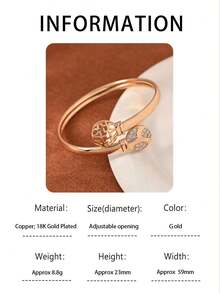 一款优雅的 18k 镀金立方氧化锆开口手镯，非常适合斋月庆祝活动、节日送礼和日常佩戴。 - 金黃色 - 查看 7