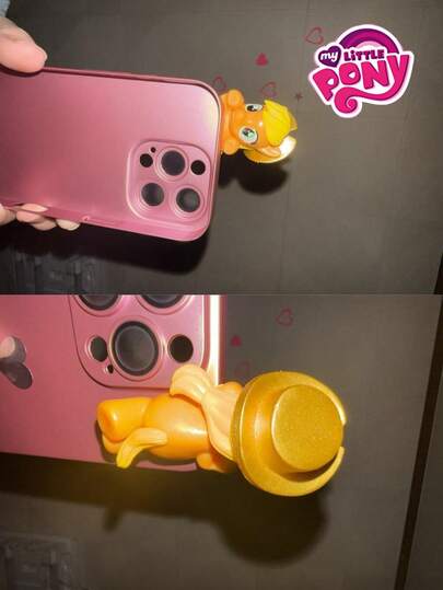 MY LITTLE PONY 1/2/3/4/5/6 st. festdocka 3D-prydnad med kindstöd liten statyprydnad, slumpmässig mobiltelefonprydnad, 6 färger, överraskningspresent liten present perfekt present till ungdomar under födelsedag, jul, alla hjärtans dag