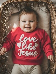 Baby Girls Sweatshirts - Red - View 5