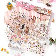 Serie de panadería creativa Pegatinas de paisaje en miniatura PET Pegatinas de paisaje 3D de dibujos animados Regalo DIY Pegatinas de escena de cabina Pegatinas Suministros de scrapbooking Pegatinas divertidas Suministros de scrapbooking Kindle papelería manualidades libro de sticker estikers - 1 - Ver 9