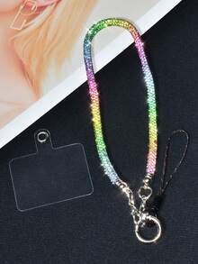 Luxury Crystal Lanyard Long Strap, Bling Bling Crossbody Phone Charm Chain, Fashionable Handbag Shoulder Strap, High-End - Multicolor - View 40