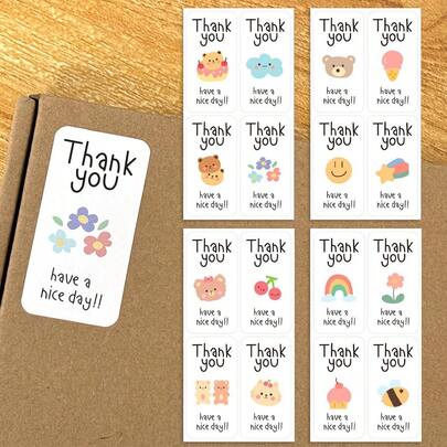 40pcs/Pack (1 Sheet With 4pcs, 10 Sheets Total) Cartoon Fruit Pattern Baking Gift Packaging Sealing Stickers, Suitable For Daily, Party, Gift, Business Thank You Decoration Stickers