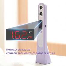 Dispositivo portátil de medición de altura por ultrasonidos Dispositivo de medición de altura | Medidor de altura digital | Medidor de altura por ultrasonidos Tecnología de medición de distancia por ultrasonidos Diseño inalámbrico portátil Rango de medición de 200 cm - MORADO - Ver 6