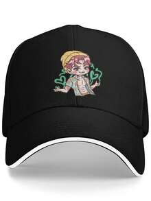 Kpop  The Sandwich Baseball Cap Is A Fashionable Outdoor Accessory Suitable For Both Men And Women. It Is Lightweight, Soft, Adjustable, And Perfect For Beach Outings, Camping And Gatherings. - Black - View 2