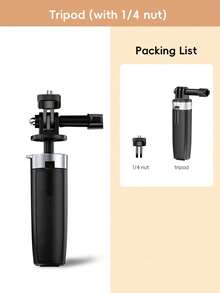Gậy selfie mini bằng nhôm mới, chân đế điện thoại để bàn, có tay cầm, có thể cầm tay hoặc đặt trên mặt đất. Thích hợp cho webcam, Canon G7X Mark III, ZV-1, RX100 VII, A6400, A6600 và các máy ảnh khác - Có thể gắn thêm chân đế điện thoại, phù hợp với nhiều loại điện thoại di động. Chân đế quay vlog mini di động, bật lên chỉ với một cú nhấp chuột, chân có thể điều chỉnh, được trang bị miếng đệm cao su, ổn định, chân đế thể thao ngoài trời, dụng cụ selfie, dụng cụ chụp ảnh cặp đôi ngày Valentine. - Một cỡ - Xem 10