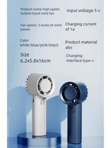 OBOVAY 2026 New Rechargeable Handheld Fan, Lithium Battery-Powered Personal USB Rechargeable Portable Fan For Indoor & Outdoor Use, Includes Power Cable, Button Control, Low Voltage Operation, Portable Fan,300mAh - Multicolor - View 11