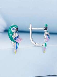 一对青少年可爱立方氧化锆耳钉，适合女孩日常佩戴、派对首饰或生日礼物 - 1# - 查看 9