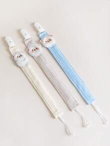 1pc Flat Cartoon Animal Baby Pacifier Clip, Teething Toy Leash, No Pacifier Included - Multicolor - View 8