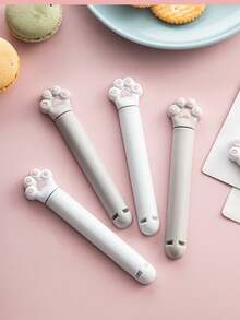 6pcs Cute Cat Paw Shaped Food Sealing Clips, Kitchen Food Preservation Clips - 1 - View 3