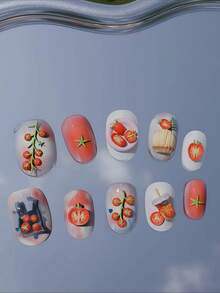 1pc Mini Tomato, Cherry Tomato, Strawberry, Blueberry Cute Fruit 3D Nail Art Mold, Transparent Silicone Mold - Clear - View 11