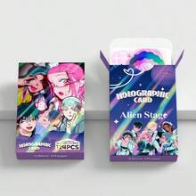 124pcs Anime Series Double-Sided LOMO Cards, 60pcs Cards & 64pcs Stickers, Suitable For Anime Fans Collection, Fan Gift - Multicolor - View 11