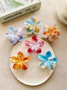 1pc/6pcs/12pcs Floral Print Casual ABS Plastic (ABS Resin) 2026 New Daisy Hair Clips, Suitable For Beach, Travel, Party, Vacation, Back To School, Sweet Hairpin Hair Accessories,Fashion Claw Clips,Women Hair Clutch,Girls Hair Claw,Festival,Birthday - Multicolor - View 11