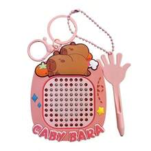 1pc 2026 Kapibara Magnetic Bead Drawing Board Puzzle Toy Keychain, Cute Cartoon Backpack Pendant, Interactive Toy, Perfect Gift For Friends, Birthday, Party, Boys And Girls - Multicolor - View 8