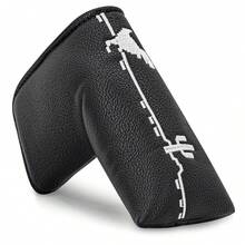 Dinosaur Style & Skull Cross Pattern Golf Putter Cover - Premium Blade Headcover With Soft Lining And Zipper Closure - Unisex Golf Accessory, Unique Father's Day Gift For Golf Enthusiasts, Golf Club Headcover - Multicolor - View 1